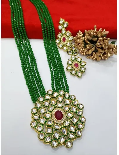 Trending Alloy American Diamond Rajwadi Style Haar