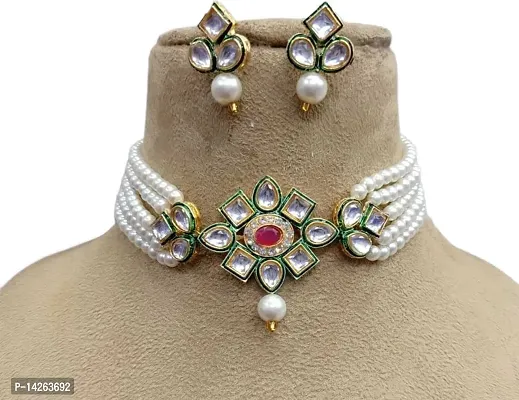 Traditional Alloy Multicolor Jewellery Set For Women