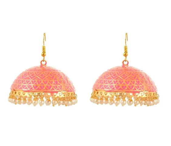 Meenakari Big Jhumka Earrings For Women And Girls