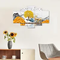 Nature Vignettes Set of Five Framed Wall Painting for Home Decoration , Paintings for Living room , Bedroom , Big Size 3D Scenery ( 75 X 43 CM)-thumb3