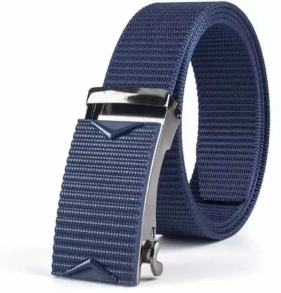Comfortable Blue Synthetic Leather Slim Belt For Men