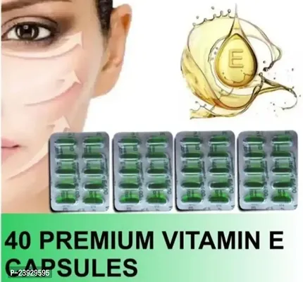 Vitamin E capsule for Face Hair and Nails (BLESSWAY) 40 Capsule