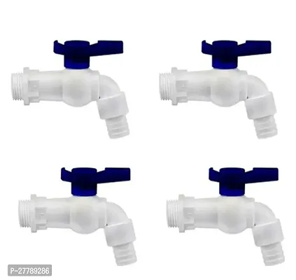 Plastic Blue Nozzle Bib Cock Tap - Set Of 4