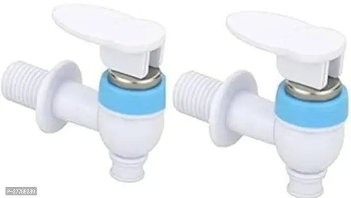 Polo White Polished Pvc Plastic Bibcock Water Tap Set Of 2-thumb0