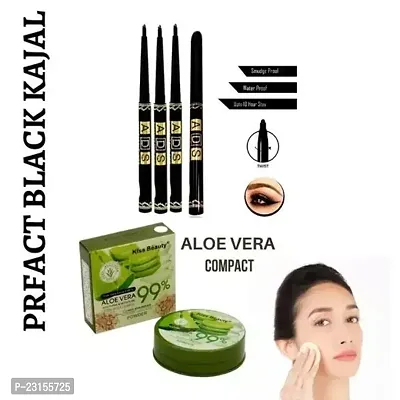 Face Powder Aloevera 99 % Pack Of 1 With Perfact Kajal Pack Of 4