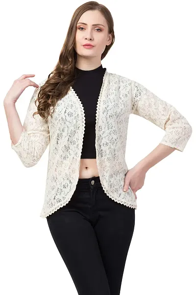 Embroidered net clearance shrug