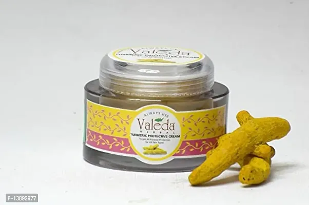 Valeda Herbal Turmeric Protective Cream For Fair And Glowing Skin With Coconut Butter  Wheat Germ Oil 30gm
