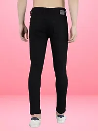 Trendy Black Plain Slim Fit Jeans-thumb2