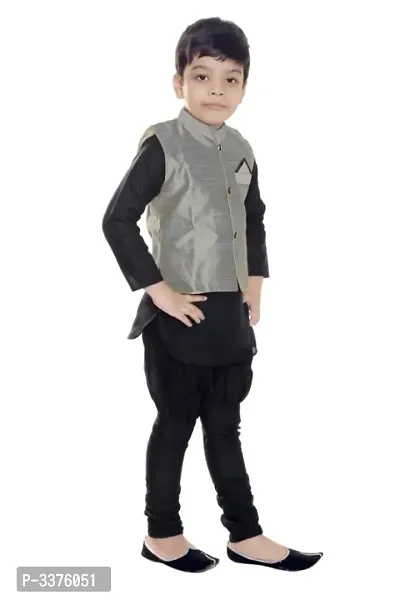 Kids Stylish Ethnic Wear - Jacket, Kurta & Pyjama-thumb2