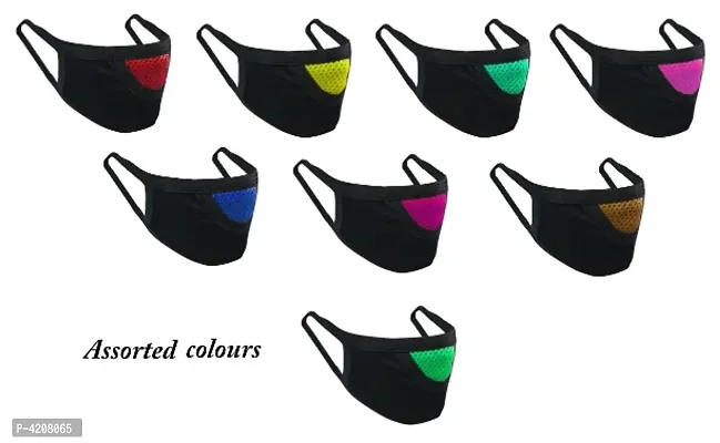 Soft, Washable & Reusable Pollution, Face Protection Mask - Assorted colours (Set of 8)-thumb0