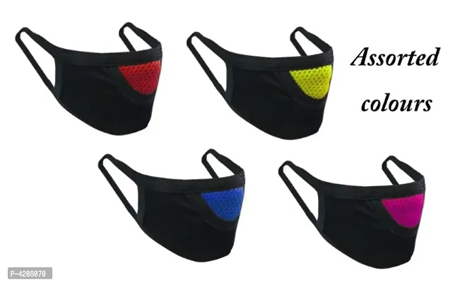 Soft, Washable & Reusable Pollution, Face Protection Mask - Assorted colours (Set of 4)