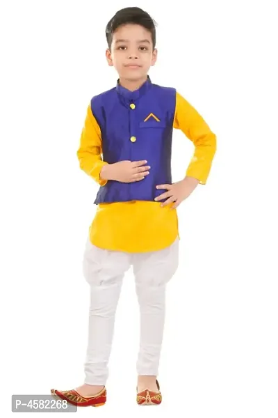Kids Stylish Ethnic Wear - Modi Jacket, Kurta & Pyjama-thumb0
