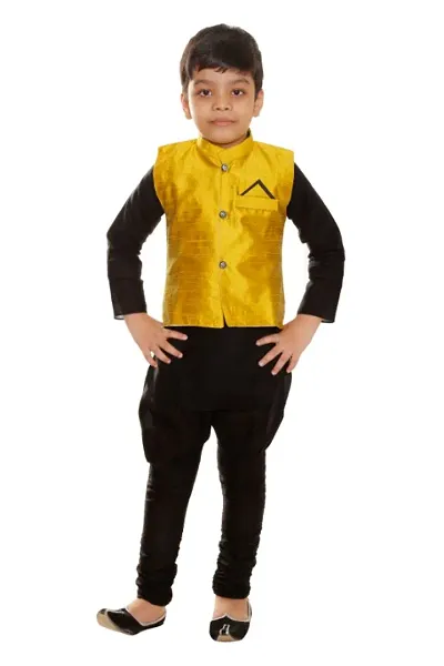 Kids Stylish Ethnic Wear - Modi Jacket, Kurta & Pyjama