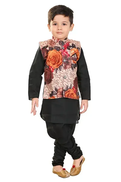 Trendy Boys/Kids Kurta Pyjama Set with Waistcoat - Modi Jacket