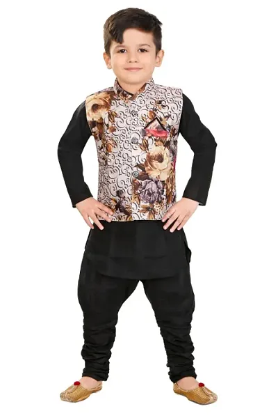 Trendy Boys/Kids Kurta Pyjama Set with Waistcoat - Modi Jacket