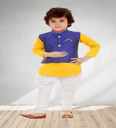 Trendy Boys/Kids Kurta Pyjama Set with Waistcoat - Modi Jacket