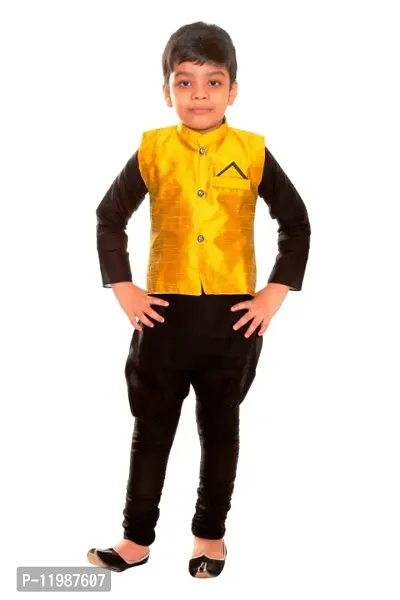 Trendy Boys/Kids Kurta Pyjama Set with Waistcoat - Modi Jacket-thumb0