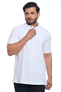 Classic Regular Fit Mandarin Neck T Shirt for Mens-thumb4