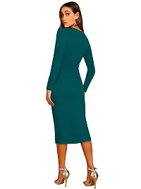 Classic Polyester Solid Dresses for Women-thumb2
