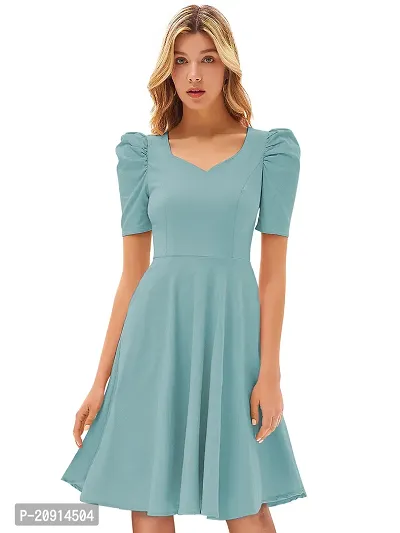 Classic Polyester Solid Dresses for Women-thumb0