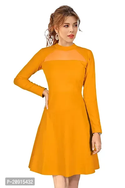 Classic Polyester Solid Dresses for Women