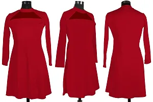 Classic Polyester Solid Dresses for Women-thumb1