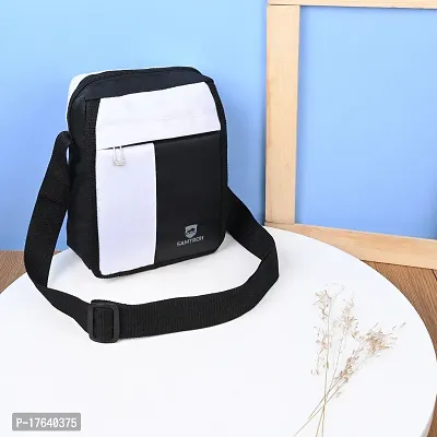 Black, White Men  Women Sling Bag-thumb0