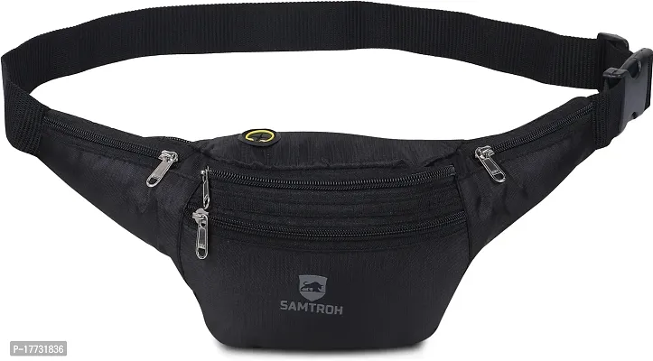 SAMTROH Stylish Waist Bag Elegant Style Travel Pouch Passport Holder Waist Bag (Black)-thumb0