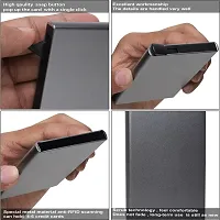 Designer Grey Metal Self Design Card Holder For Men-thumb2
