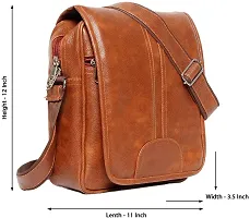 Tan Men  Women Sling Bag-thumb2