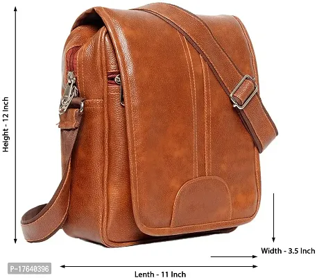 Tan Men  Women Sling Bag-thumb3