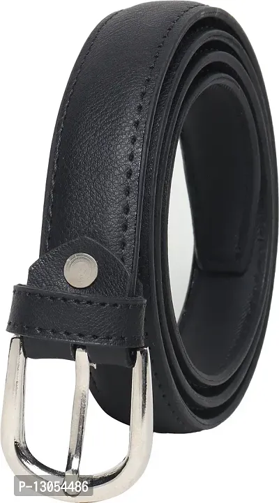 SAMTROH Women Casual Black Artificial Leather Belt-thumb0