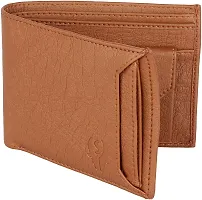 Designer Brown Leather Self Design Money Clip For Men-thumb1