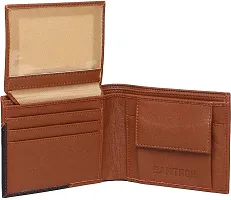 Designer Black PU Self Design Two Fold Wallet For Men-thumb3