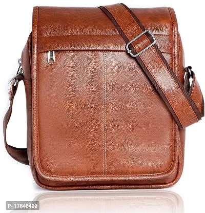 Tan Men  Women Sling Bag