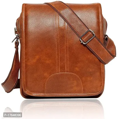 Tan Men  Women Sling Bag-thumb0