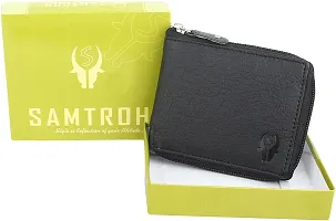 Designer Black Artificial Leather Self Design Two Fold Wallet For Men-thumb4