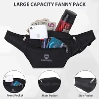 SAMTROH Stylish Waist Bag Elegant Style Travel Pouch Passport Holder Waist Bag (Black)-thumb1