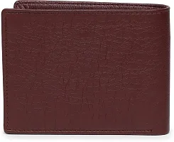 Designer Brown PU Self Design Two Fold Wallet For Men-thumb2