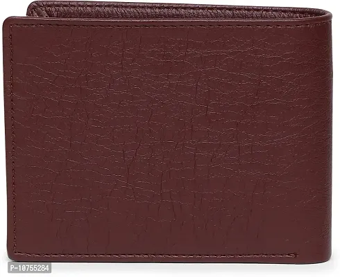 Designer Brown PU Self Design Two Fold Wallet For Men-thumb3