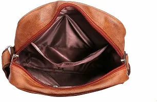 Tan Men  Women Sling Bag-thumb1