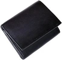 Designer Black Artificial Leather Self Design Money Clip For Men-thumb2