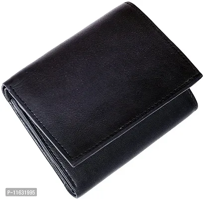 Designer Black Artificial Leather Self Design Money Clip For Men-thumb3