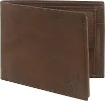 Designer Brown Artificial Leather Self Design Two Fold Wallet For Men-thumb4