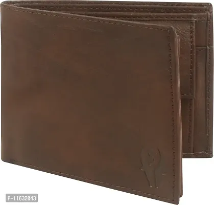 Designer Brown Artificial Leather Self Design Two Fold Wallet For Men-thumb5