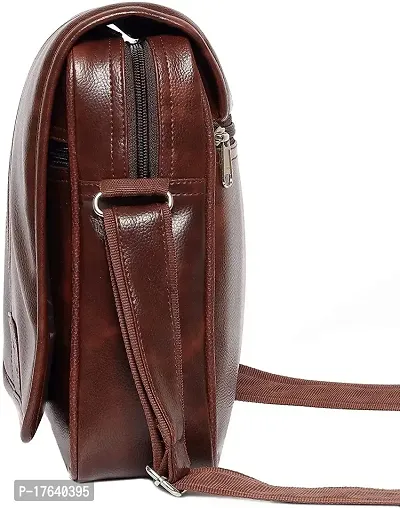 Brown Men  Women Sling Bag-thumb2