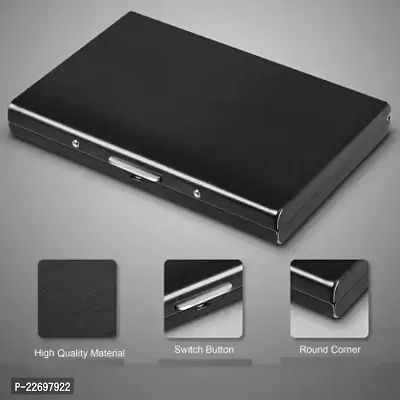 Samtroh Aluminium Black Pocket Business Atm Case Metal Box Card Holder