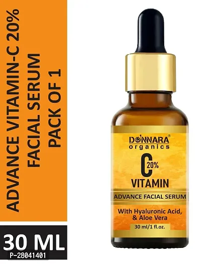 Donnara Organics Vitamin C20% Facial Whitening Serum  24K Gold Face Serum (Each, 30ml) Combo of 2-thumb2