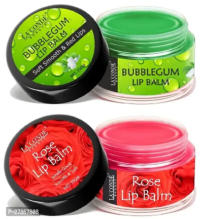 LaConde Bubblegum  Rose Extract Lip Balm For Dry, Cracked  Chapped Lips, Intense Moisturizing Suitable for All Skin Type (Each, 15g) Combo of 2-thumb0