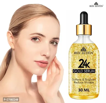 Bon Austin 24K Gold Face Serum, Pink Lip Serum, Eyebrow and Eyelash Growth Oil  Hair Growth Ginger Serum - Combo of 4 Items (Each, 30ML)-thumb2